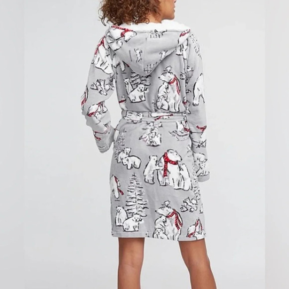 NWT Vera Bradley Hooded Fleece Robe in Beary Merry Small/Medium - Picture 11 of 12
